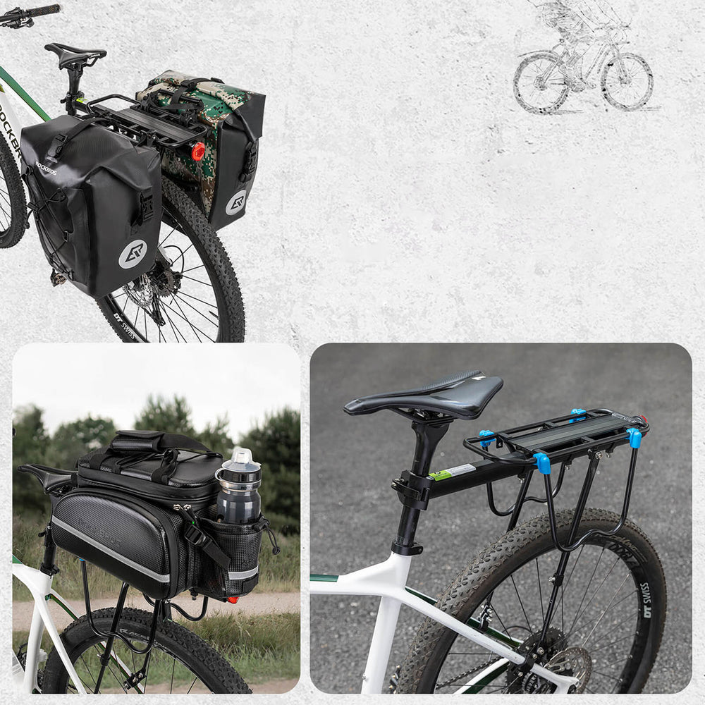 Rockbros Shelves HJ10010 Quick-Mount Bike Rack with Reflector - Black
