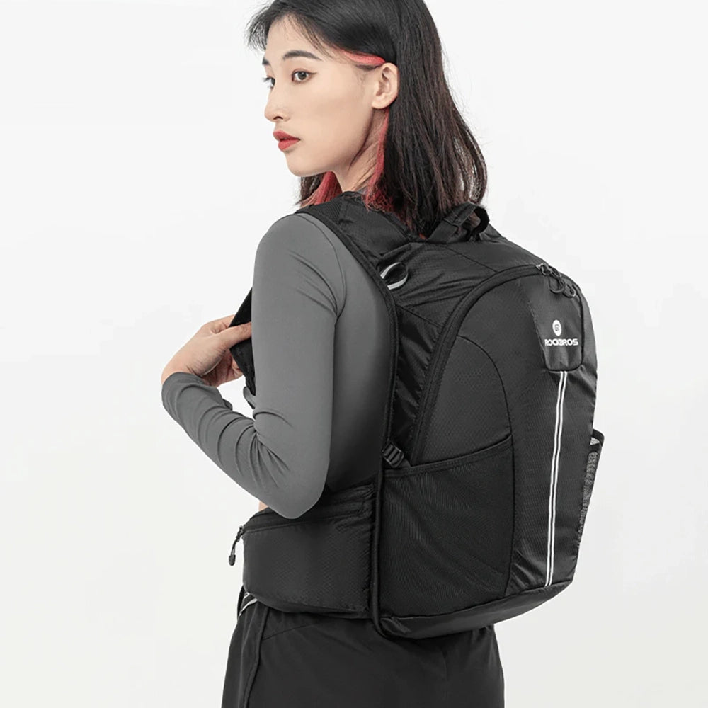 Rockbros H9 city backpack 20 l lightweight waterproof - black