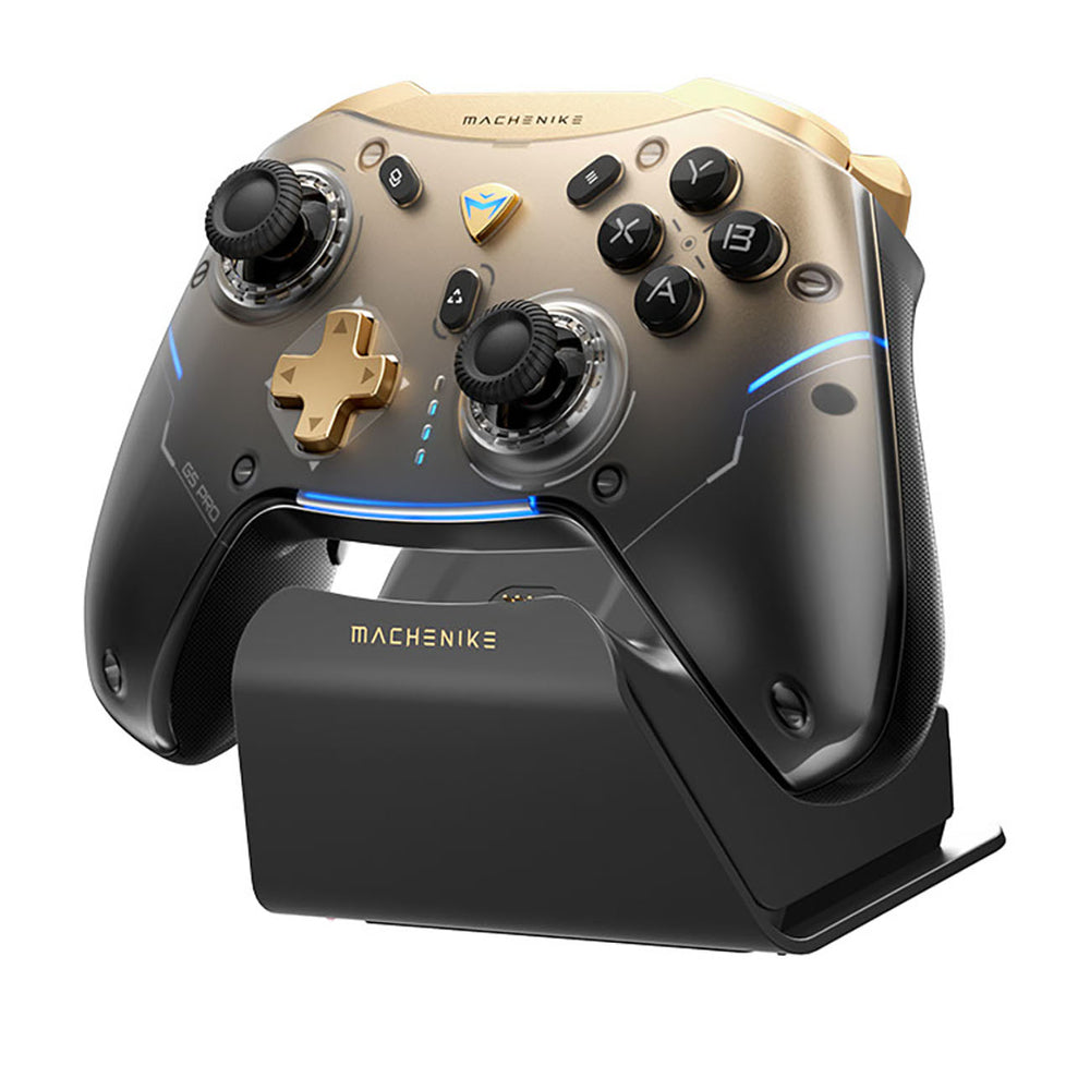 Machenike G5Pro Flagship Wireless Game Controller med Gyro opladning Station og knap kortlægning - sort og guld