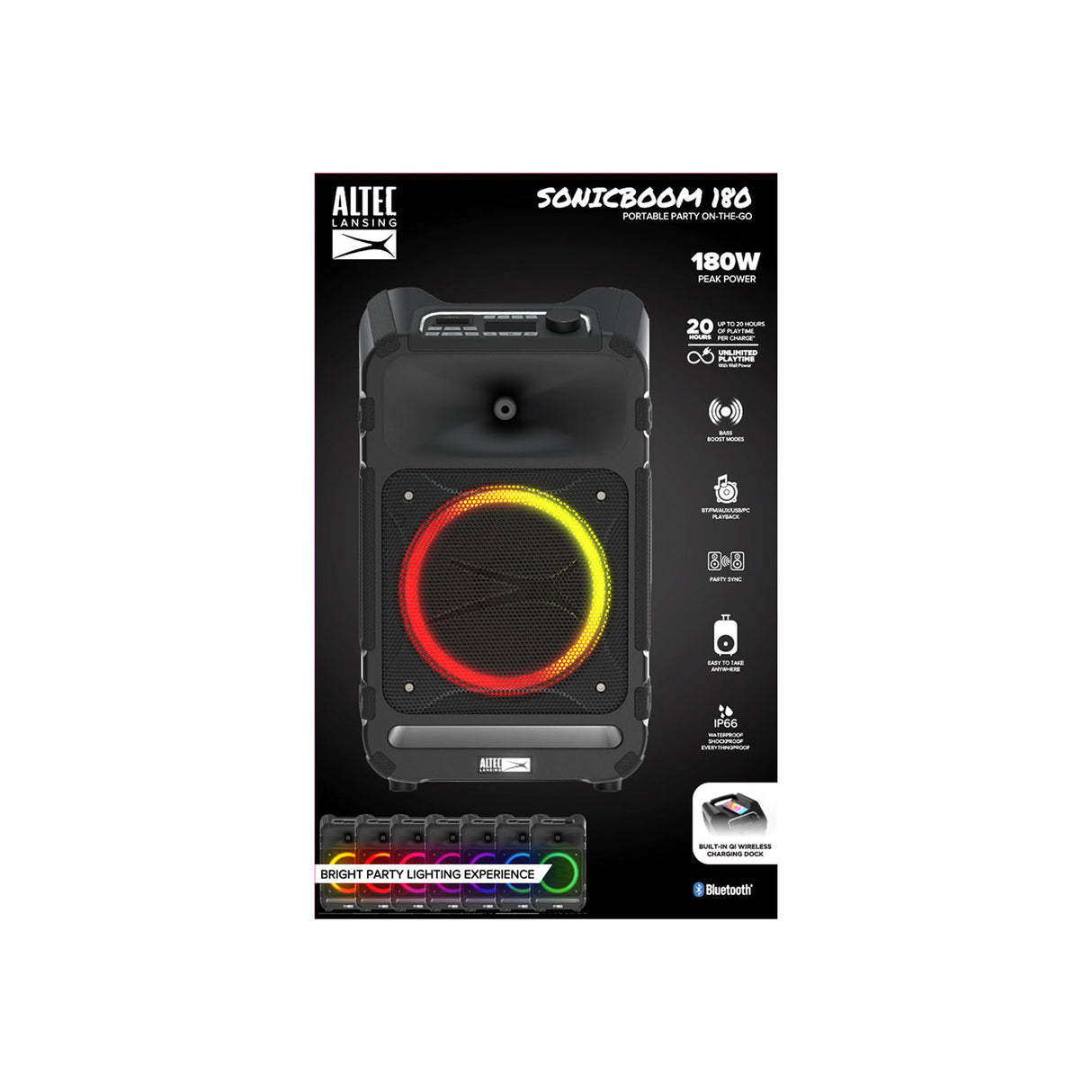 Altec Lansing Speaker Imt9100 Sonic Boom180 Partyspeaker Black