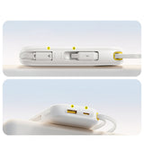 Baseus EnerFill FC31 QPow3 10000mAh 45W Power Bank med digitalt display med 2 indbyggede USB-C-kabler - hvid