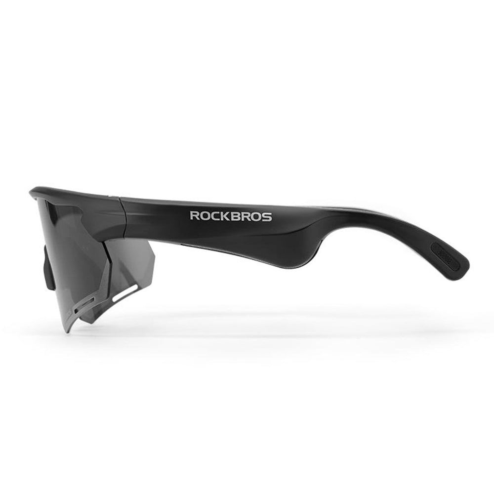 Rockbros SP-251 Polarized Cycling Glasses with Bluetooth Audio Kit - Black