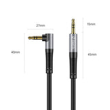 Orico AXW Mini Jack 3.5mm Male to Male Angled Audio Cable 5m - Black