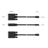 Orico XD-MDTD Mini DisplayPort to DVI Full HD 60 Hz Cable 2 m - Black