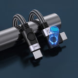 Orico C2CWT USB-C to USB-C PD Angled Cable 100W 20Gbps 4K 60Hz 2m - Black