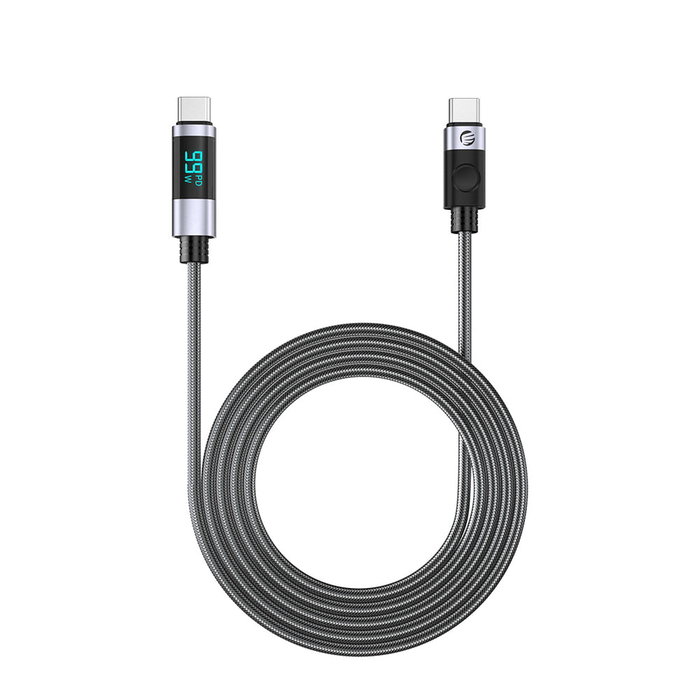 Orico LDC2C USB-C - USB-C PD 100W Cable with LED Display 480 Mbps 3 m - Black