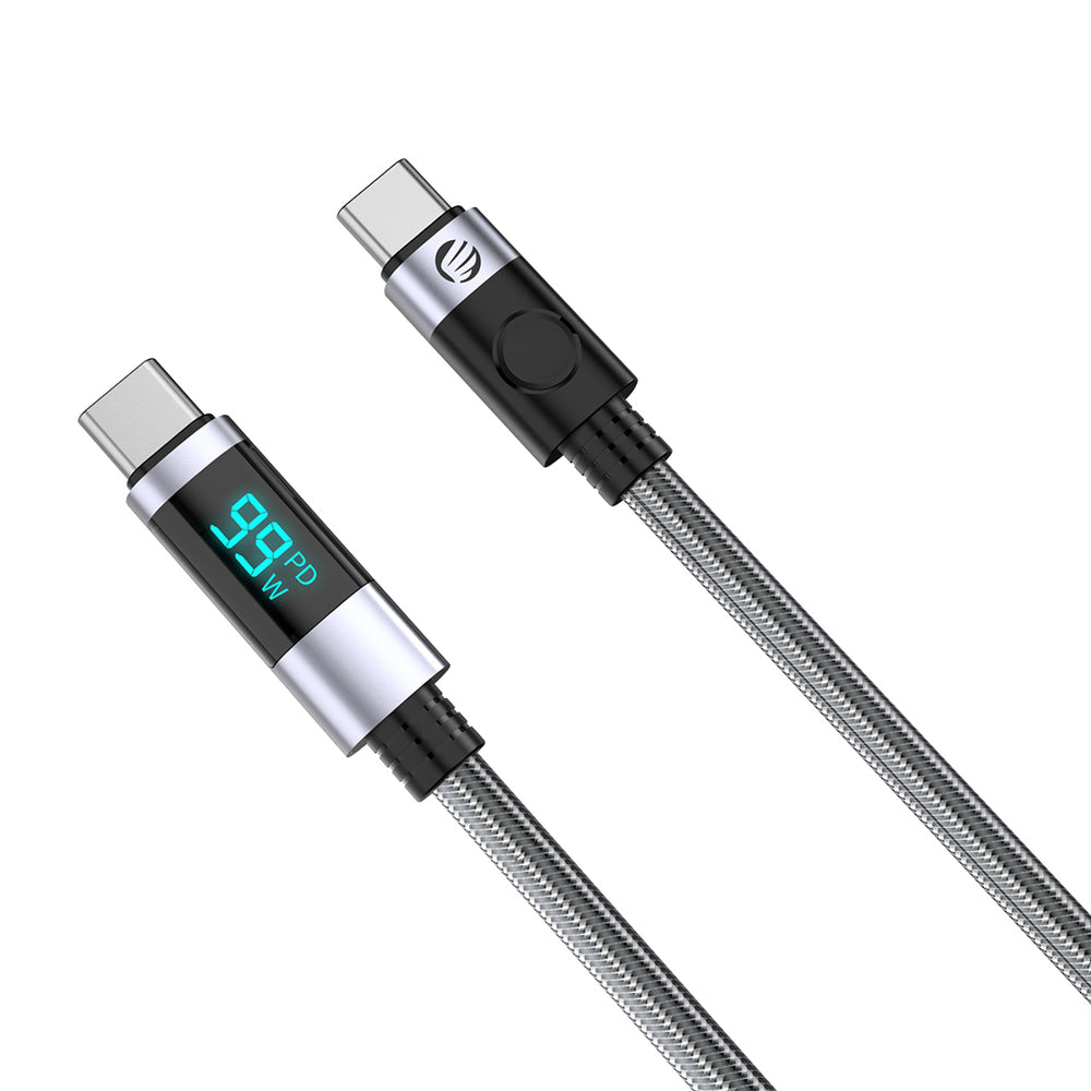 Orico LDC2C USB-C - USB-C PD 100 W Cable with LED Display 480 Mb/s 2 m - 2 pcs - Black