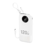 Dudao K13 10000mAh Powerbank with Built-in Cable - White