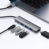 Acefast J16 USB Hub USB-C 5-in-1 HDMI 4K 60Hz PD90W Docking Station - Gray