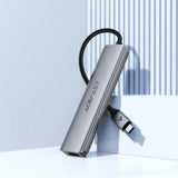 Acefast J16 USB Hub USB-C 5-in-1 HDMI 4K 60Hz PD90W Docking Station - Gray