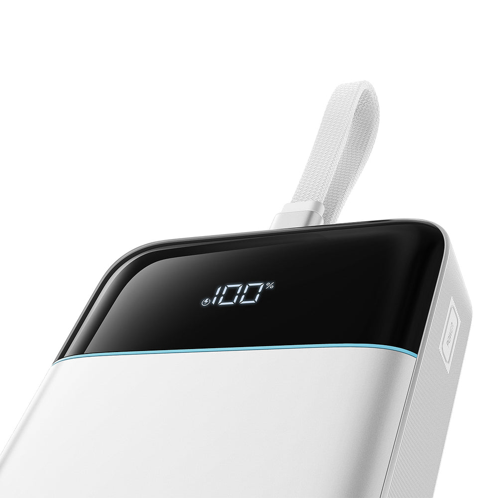 Cuktech LPB252N 120W 25000mAh Powerbank with Built-in USB-C Cable - White