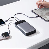 Cuktech LPB252N 120W 25000mAh Powerbank with Built-in USB-C Cable - Gray