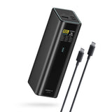 Cuktech PB200U Powerbank 210W 20000mAh 2x USB-C + USB-A with TFT display and 240W USB-C cable - black
