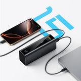 Cuktech PB200U Powerbank 210W 20000mAh 2x USB-C + USB-A with TFT display and 240W USB-C cable - black