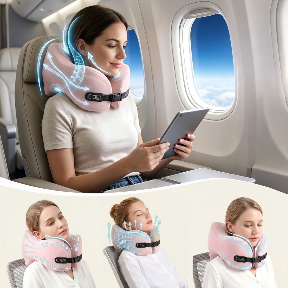 Tech-Protect ComfortRest Travel Pillow - Pink