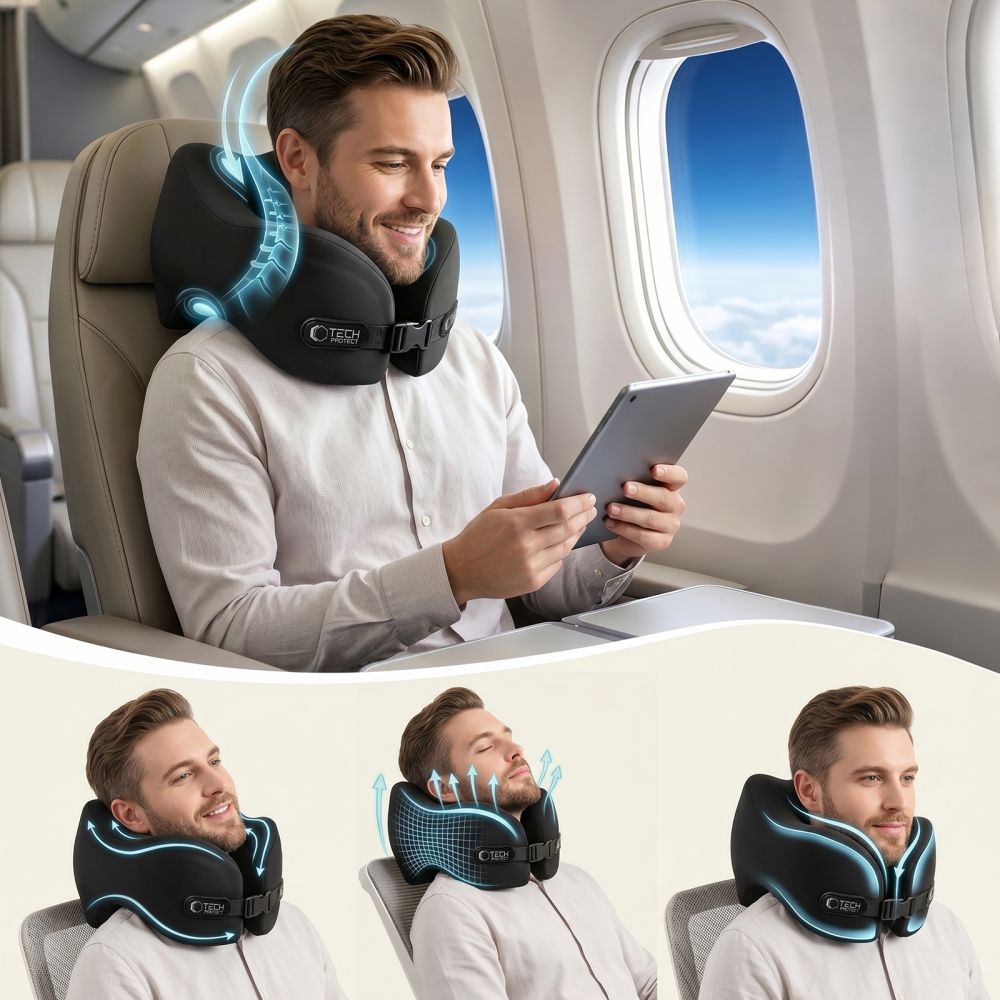 Tech-Protect ComfortRest Travel Pillow - Black