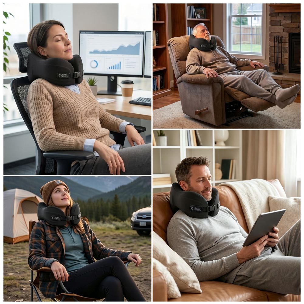 Tech-Protect ComfortRest Travel Pillow - Black