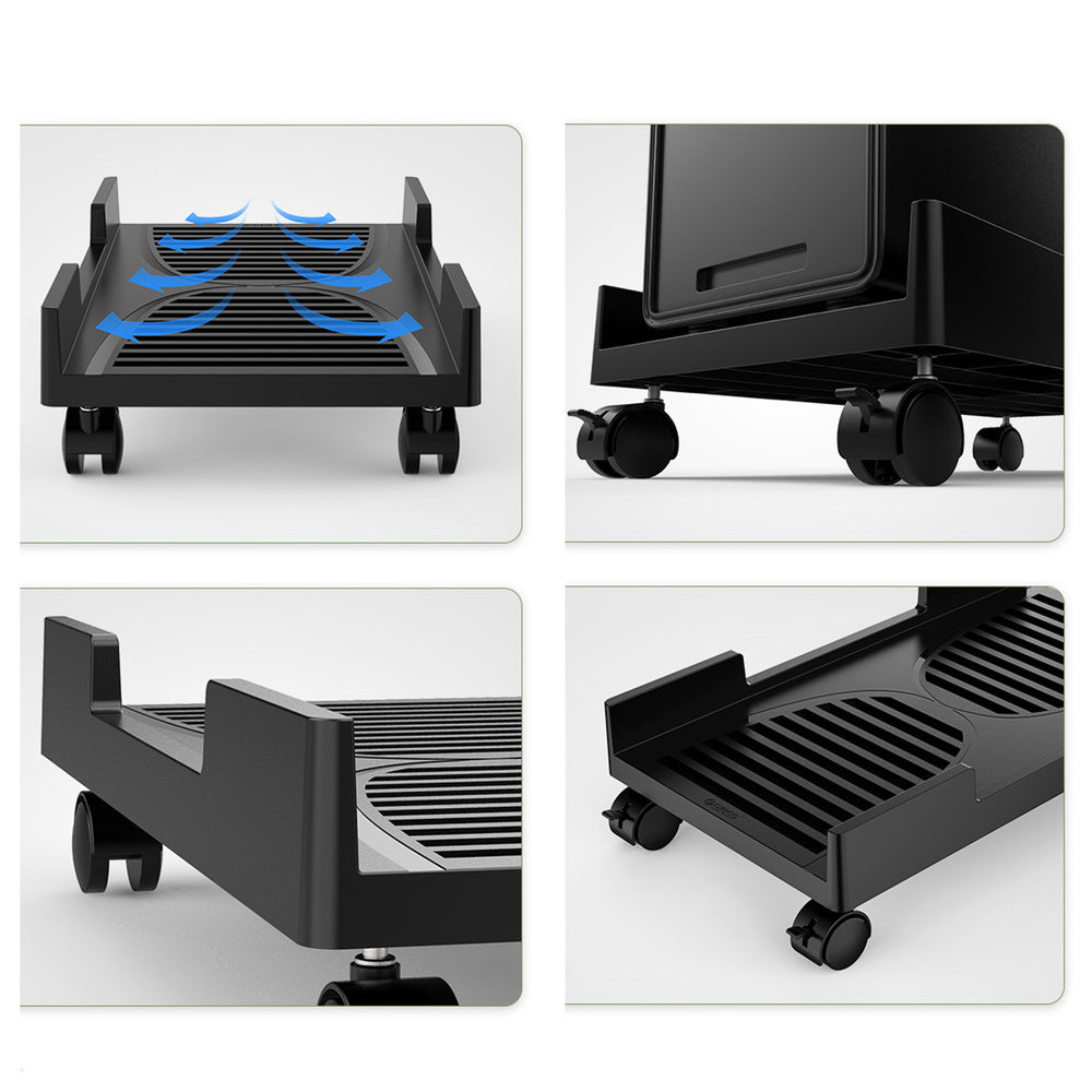 Orico CPB3 computer stand on wheels, load capacity 20 kg - black