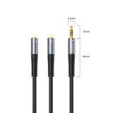 Orico AX2 audio adapter mini jack 3,5 mm hovedtelefon og mikrofon splitter 0,5 m - sort