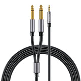 Orico AX2N lydkabel mini jack 3,5 mm til 2 x jack 6,5 mm 1 m - sort