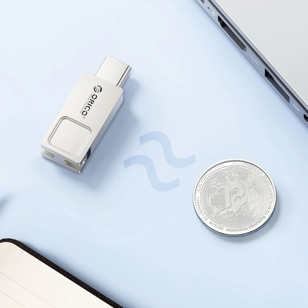 Orico U301 32GB USB-A USB-C USB 3.2 Gen 1 Pendrive - Silver