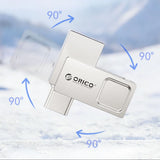 Orico U301 64GB USB-A USB-C USB 3.2 Gen 1 Pendrive - Silver