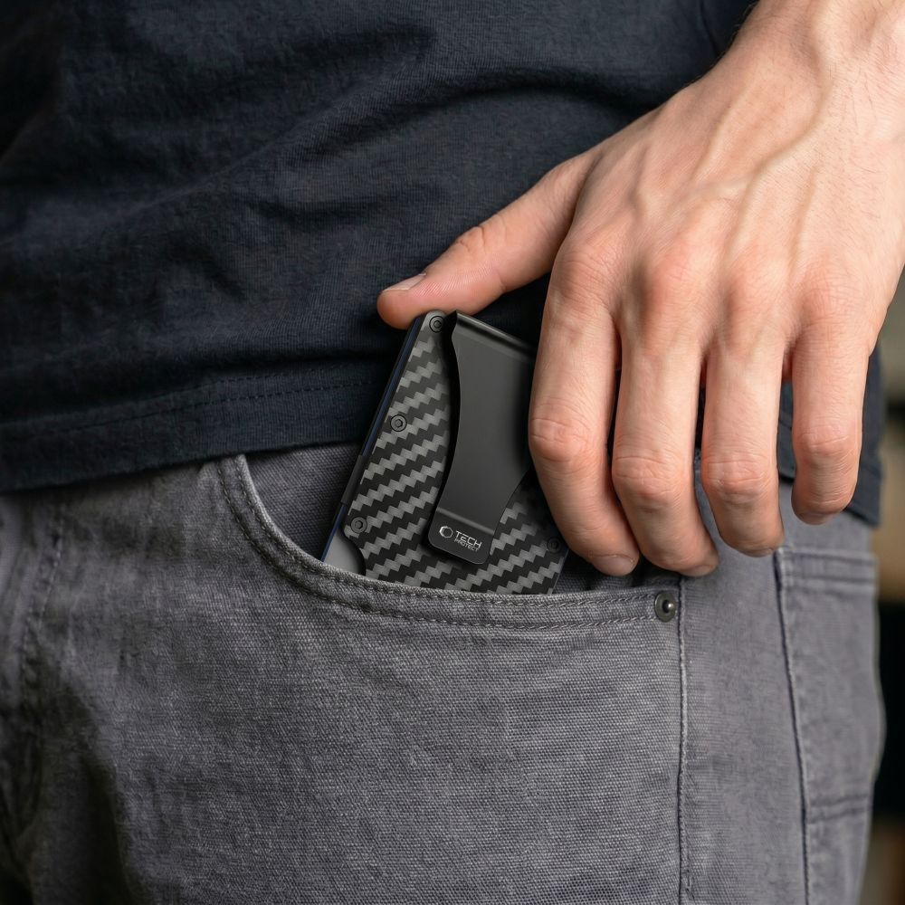 Tech-Protect Thorn RFID Carbon Wallet - Black