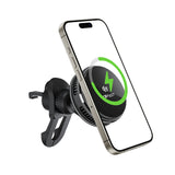 Acefast D66 Magnetic Car Air Vent Mount med Qi2 25W trådløs opladning og køling - sort