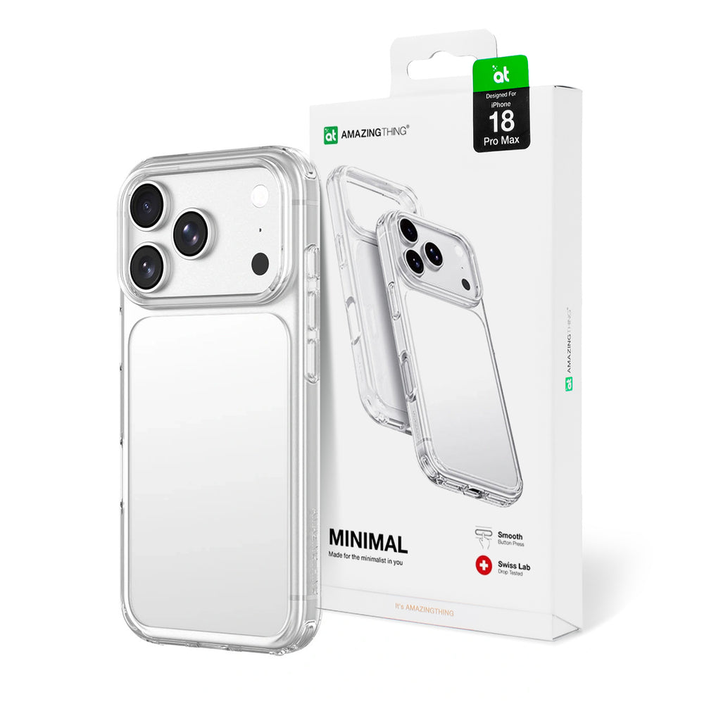 AmazingThing Minimal Drop Proof Case 3 Linser til iPhone 18 Pro Max - Klar