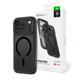 AmazingThing Titan Pro Lens Case til iPhone 18 Pro med kameraomslag og Lanyard Mount, Kompatibel med MagSafe - sort