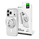 AmazingThing Titan Pro Lens Ring Set Case til iPhone 18 Pro med kameraomslag og magnetisk ring kompatibel med MagSafe - Clear