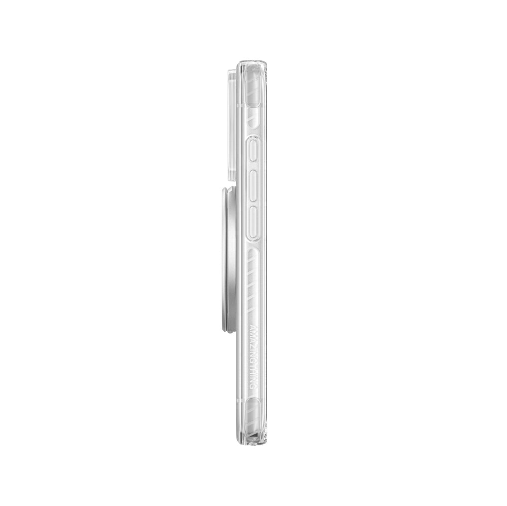 AmazingThing Titan Pro Lens Ring Set Case til iPhone 18 Pro med kameraomslag og magnetisk ring kompatibel med MagSafe - Clear
