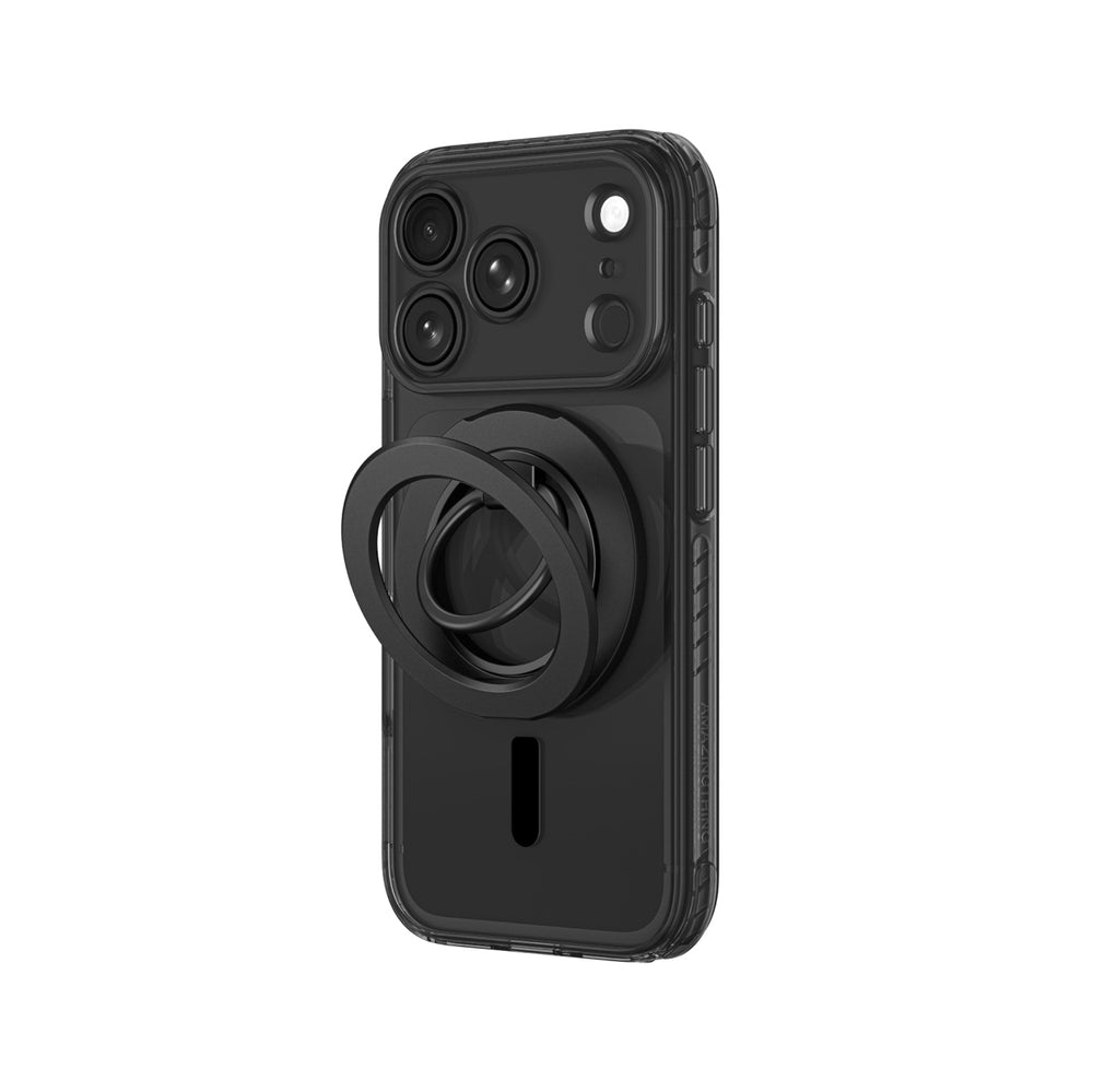 AmazingThing Titan Pro Lens Ring Set Case til iPhone 18 Pro med kameraomslag og magnetisk ring kompatibel med MagSafe - sort