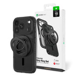 AmazingThing Titan Pro Lens Ring Set Case til iPhone 18 Pro med kameraomslag og magnetisk ring kompatibel med MagSafe - sort
