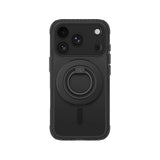 AmazingThing Titan Pro Lens Ring Set Case til iPhone 18 Pro med kameraomslag og magnetisk ring kompatibel med MagSafe - sort