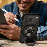 AmazingThing Titan Pro Lens Ring Set Case til iPhone 18 Pro med kameraomslag og magnetisk ring kompatibel med MagSafe - sort