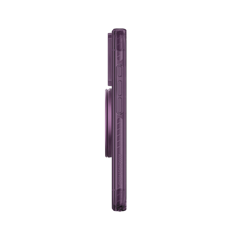 AmazingThing Titan Pro Lens Ring Set Case til iPhone 18 Pro Max med kameraomslag og magnetisk ring kompatibel med MagSafe - Purple