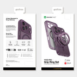 AmazingThing Titan Pro Lens Ring Set Case til iPhone 18 Pro Max med kameraomslag og magnetisk ring kompatibel med MagSafe - Purple