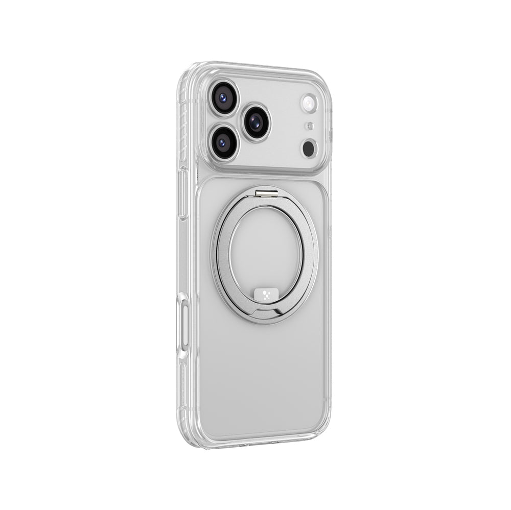 AmazingThing Titan Pro Spin Lens Case til iPhone 18 Pro med Roterende Ring og Lanyard Mount, MagSafe Kompatibel - Clear