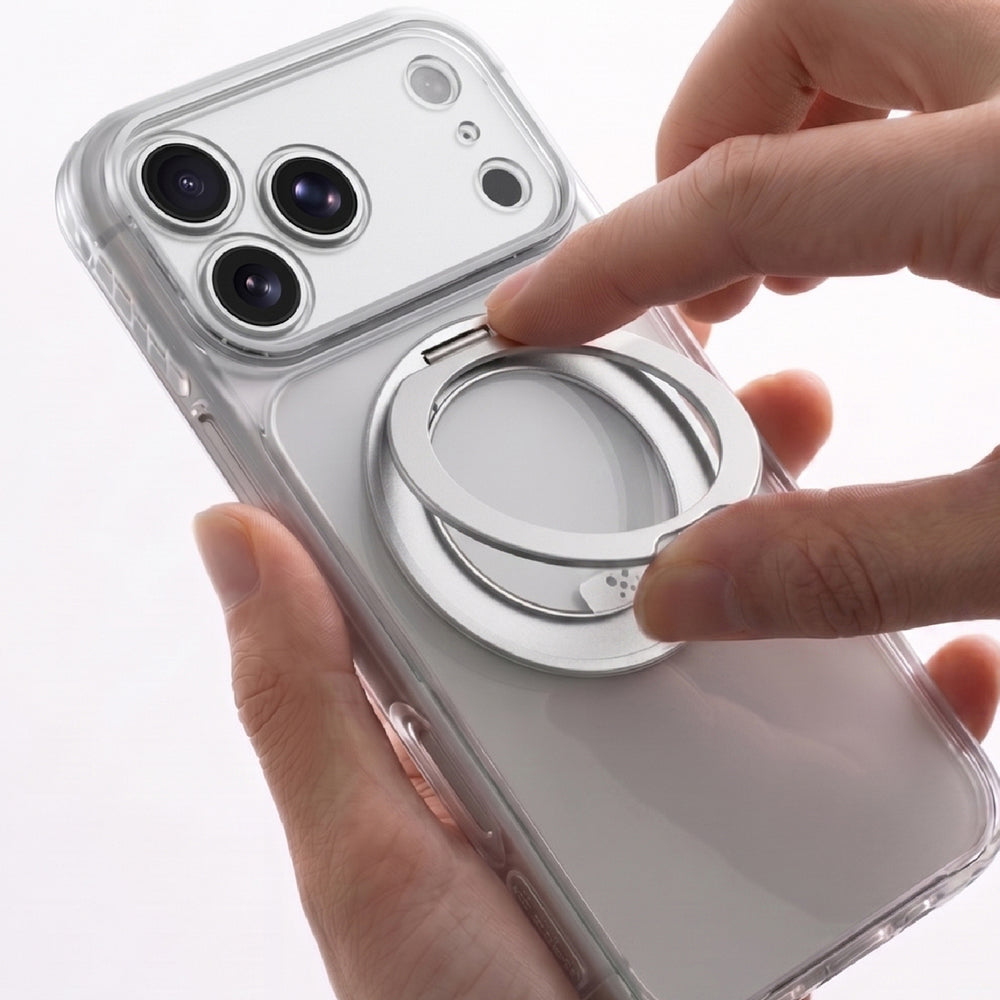 AmazingThing Titan Pro Spin Lens Case til iPhone 18 Pro med Roterende Ring og Lanyard Mount, MagSafe Kompatibel - Clear