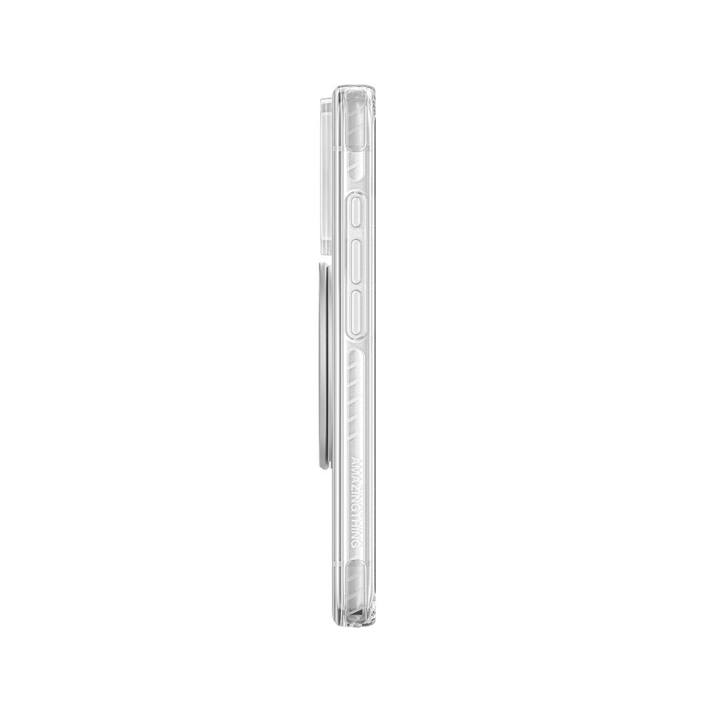 AmazingThing Titan Pro Pop Lens Case til iPhone 18 Pro Max med kameraomslag, greb og stativ, MagSafe-kompatibel - klar/hvid