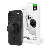 AmazingThing Titan Pro Pop Lens Case til iPhone 18 Pro med kameraomslag, greb og stativ, MagSafe-kompatibel - klar/sort