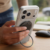 AmazingThing Titan Pro Pop Lens Case til iPhone 18 Pro med kameraomslag, greb og stativ, MagSafe-kompatibel - klar/sort