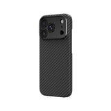 AmazingThing Titan Max Lens Case til iPhone 18 Pro Max i Aramid Fiber med Camera Cover, Kompatibel med MagSafe - sort