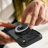 AmazingThing Titan Max Lens Case til iPhone 18 Pro Max i Aramid Fiber med Camera Cover, Kompatibel med MagSafe - sort