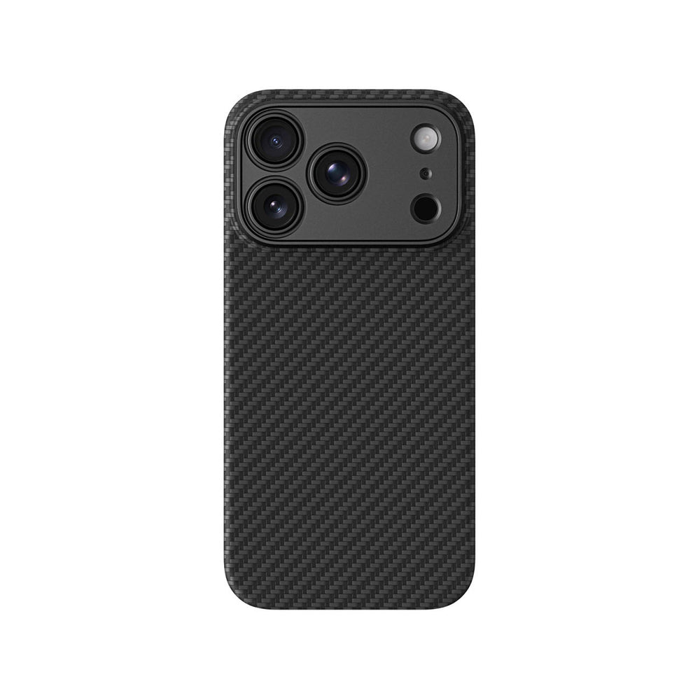AmazingThing Titan Max Lens Case til iPhone 18 Pro Max i Aramid Fiber med Camera Cover, Kompatibel med MagSafe - sort