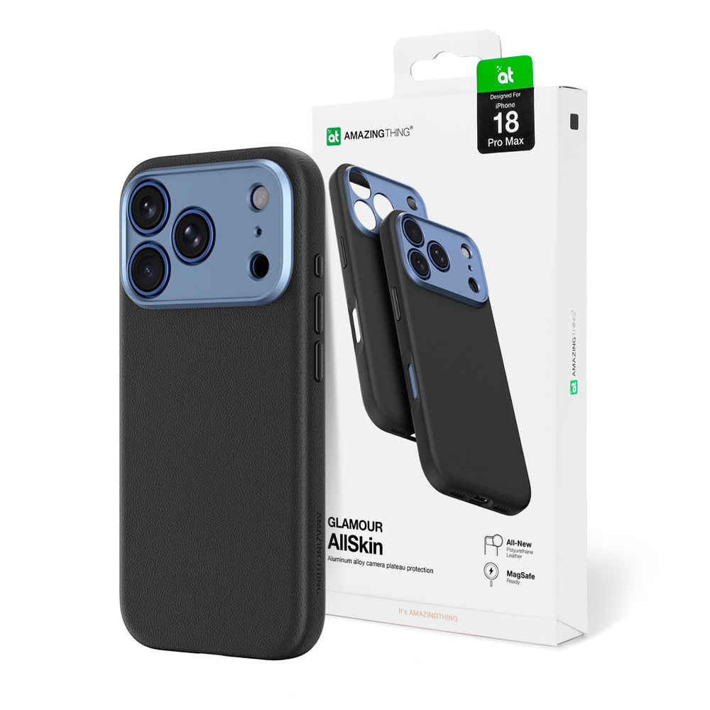 AmazingThing Glamour AllSkin iPhone 18 Pro Max-kasse med kameraomslag, MagSafe-kompatibel - blå