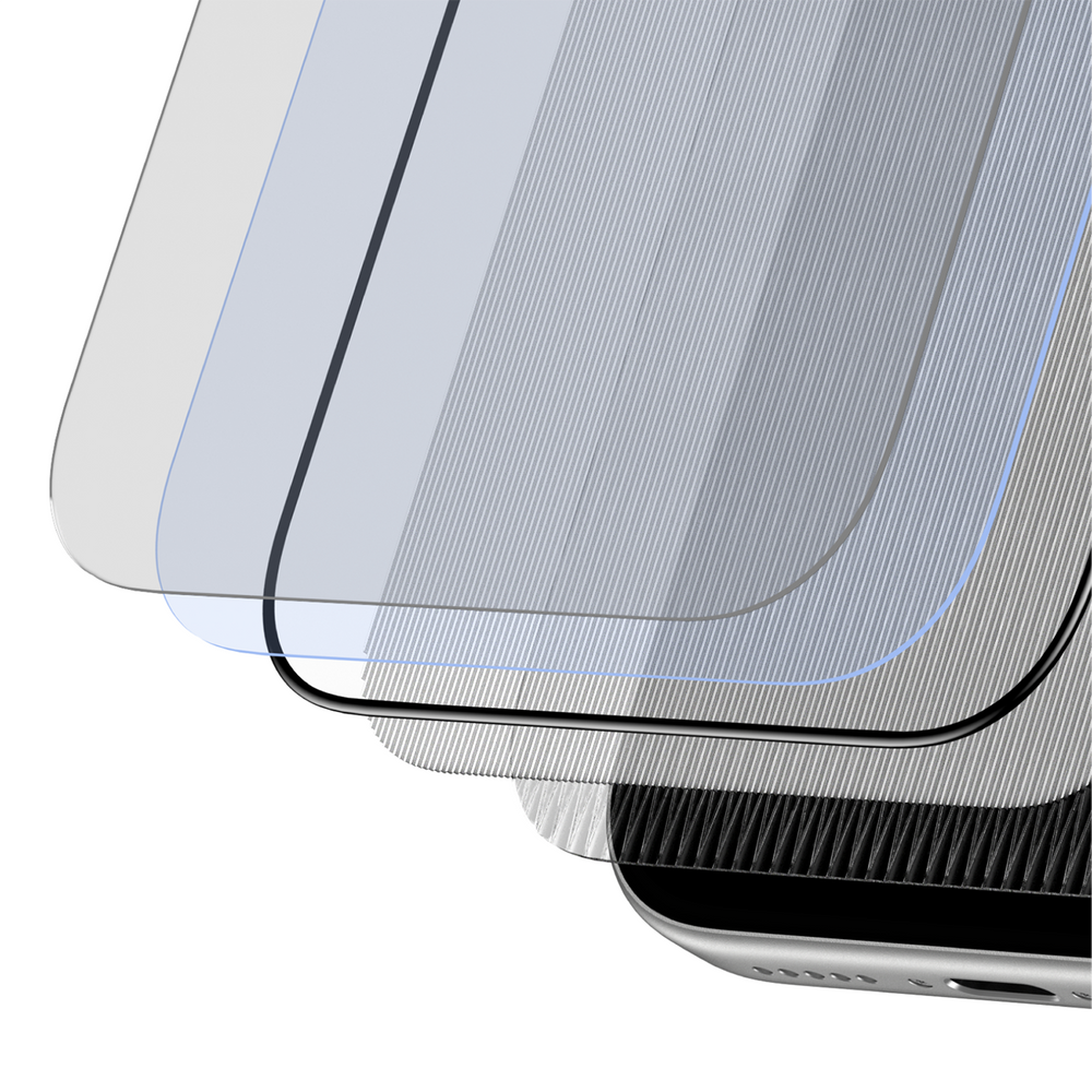 AmazingThing Titan + Care Full Glass hærdet glas til iPhone 18 Pro med monteringsramme