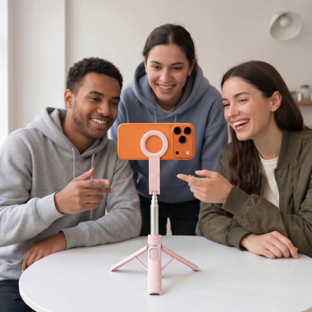 Tech-Protect L11S MagSafe Bluetooth Selfie Stick - Pink