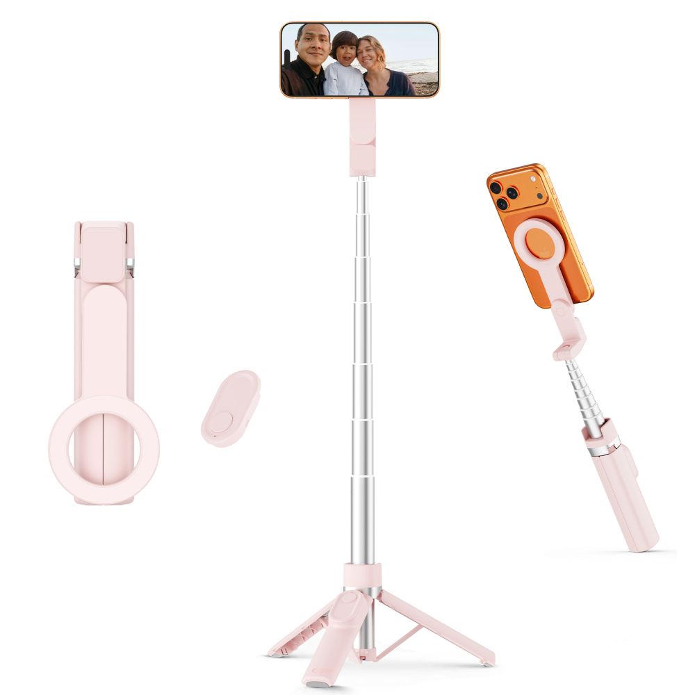 Tech-Protect L11S MagSafe Bluetooth Selfie Stick - Pink